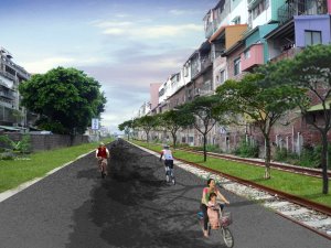 自行車景觀綠廊道模擬圖