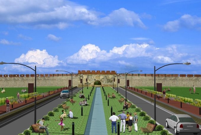 左營舊城東門(鳳儀門)環境改造模擬圖