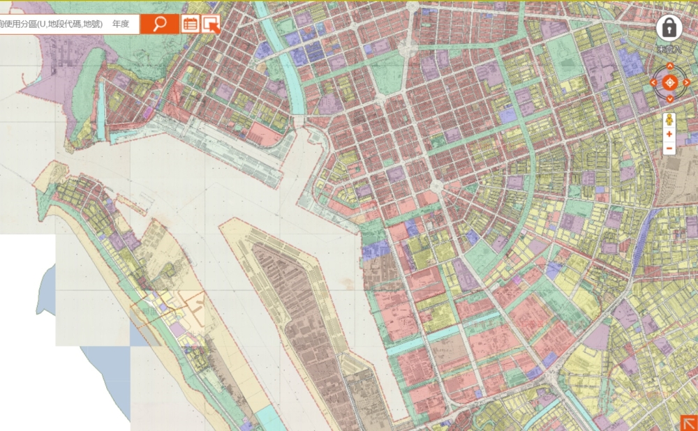 圖04-73年航測地形圖套疊現行都市計畫圖