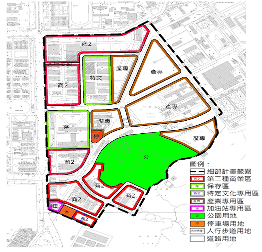 圖1-高煉廠研發專區都市計畫圖