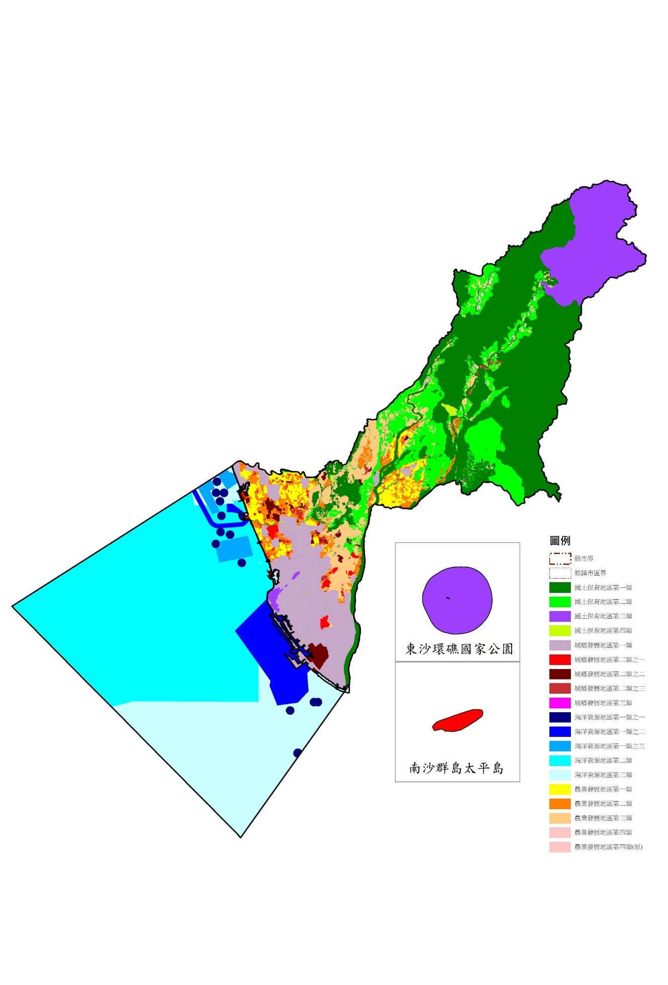 圖1、高雄市國土功能分區圖(草案)