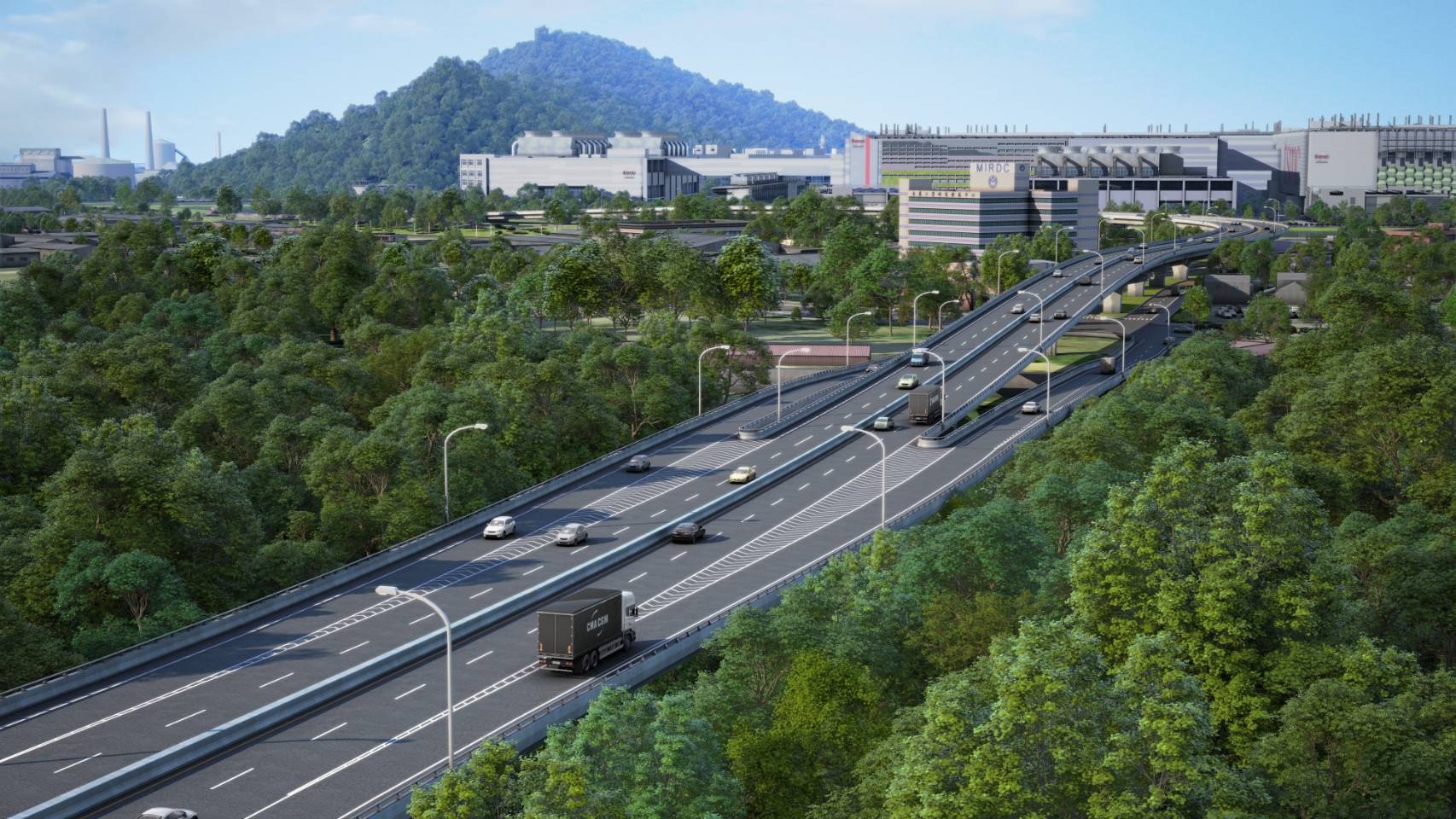 圖7 楠梓園區連外道路模擬圖