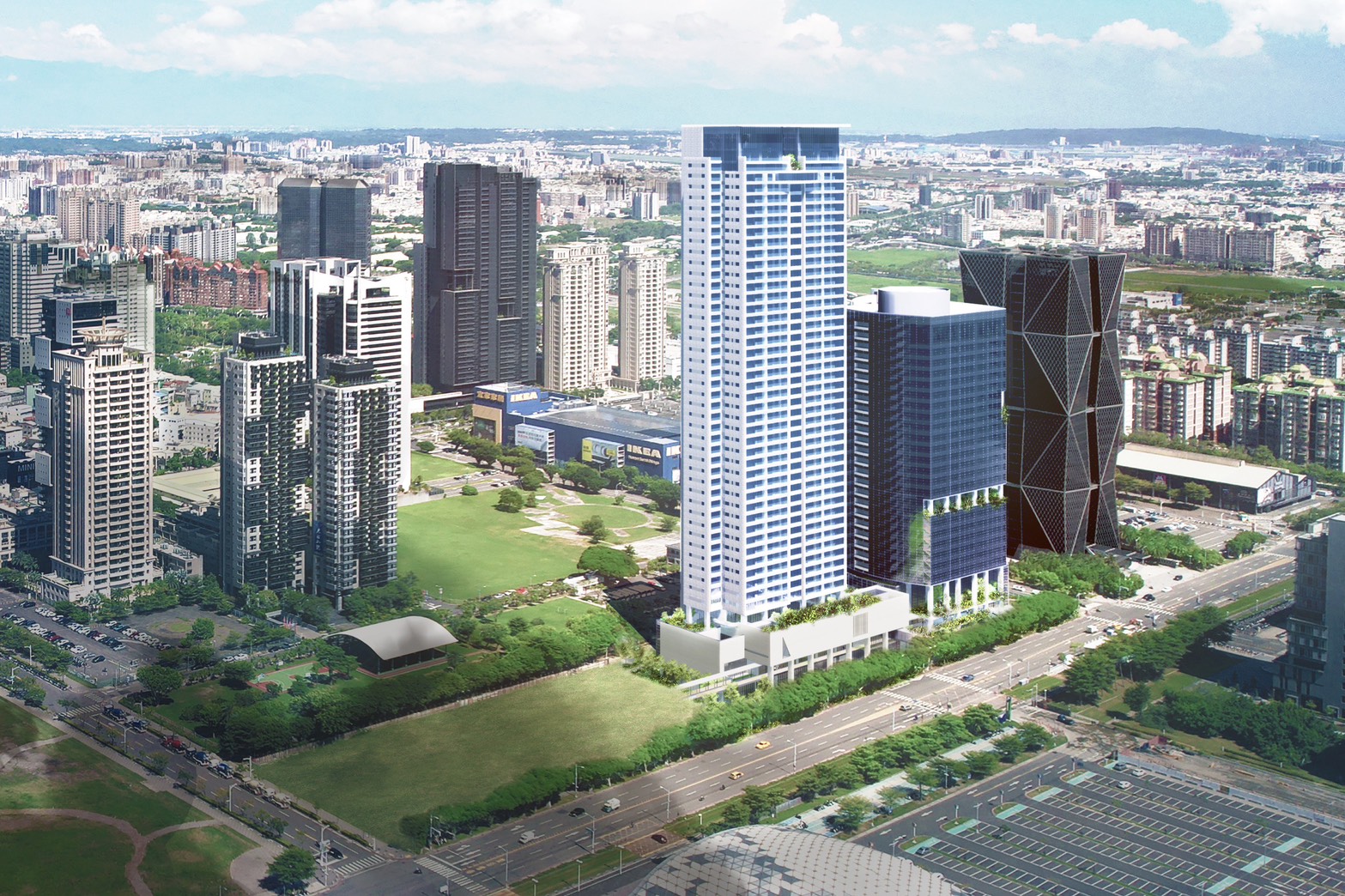 圖1-亞灣2.0特貿三南基地南_建築外觀示意