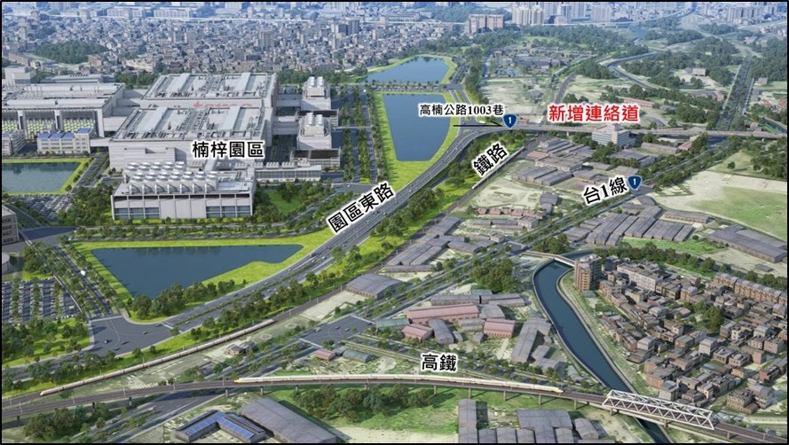圖4、楠梓園區連外道路模擬圖