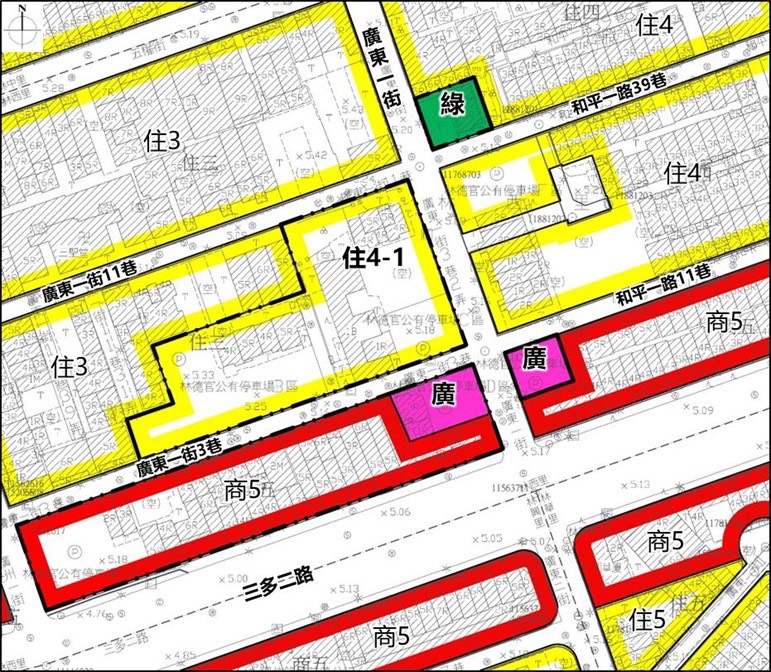圖5、林德官公有眷舍細部計畫變更後示意圖