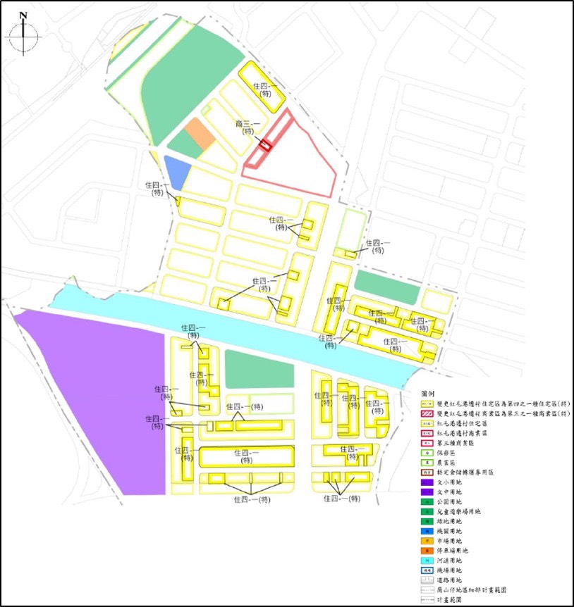 圖2、大林蒲遷村安置地崗山仔都計區變更後示意圖