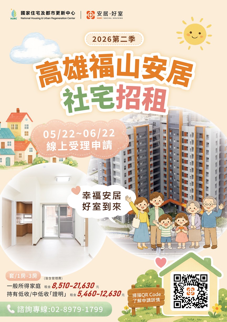 圖3、中央社宅福山安居招租公告