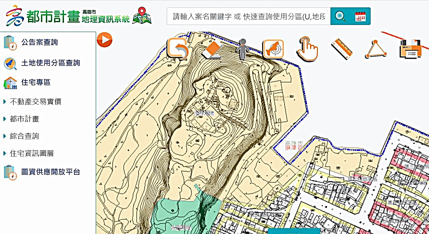 圖四 地形圖查詢畫面