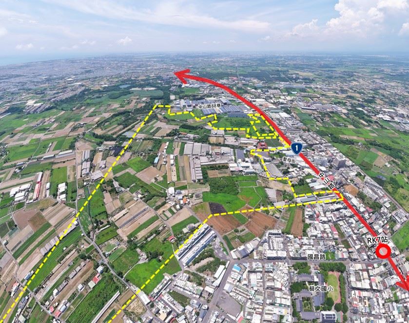 捷運RK7站西側農業區現況示意圖2