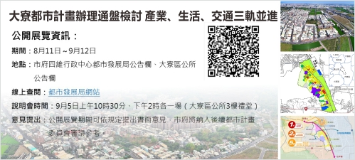 大寮都市計畫辦理通盤檢討 產業、生活、交通三軌並進(另開新視窗)